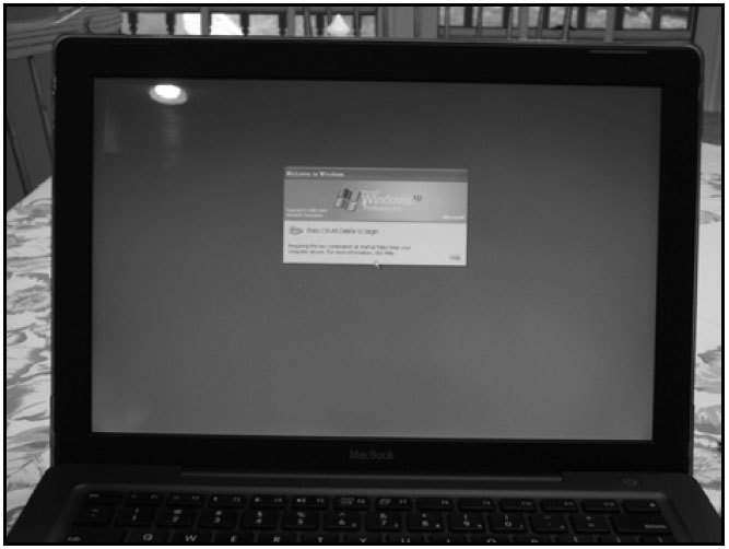 Рис. 8.21. Вы не сможете зарегистрироваться в Windows с клавиатурой Mac